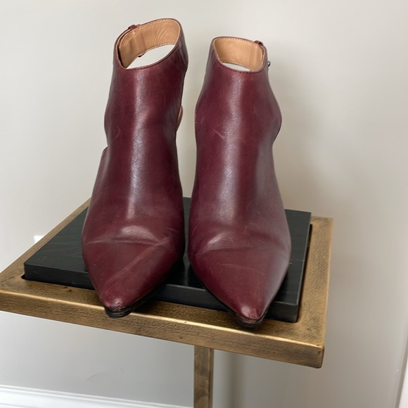 Halston Heritage Betty Leather Slingback Booties - Picture 2 of 12